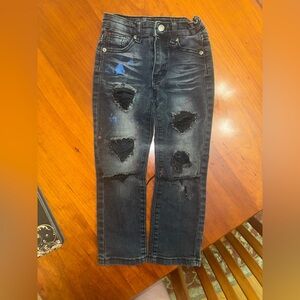 Society Black Skinny Jeans Distressed Design